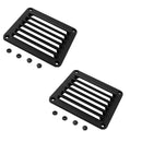 2x Louvered Vents Round Hose Hull Air Vent Boat Black 5-1/2" x 4-7/8" Boat