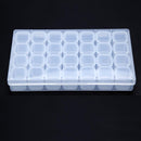 Empty 28 Jars Slots Nail Art Storage Box Tips Jewelry Case Organizer Beads Tools