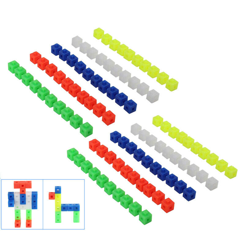 Mathlink Cubes, Early Math Skills, Set of 100 Cubes, 5Colors