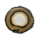 Irregular Agate Slice Crystal Coaster Cup Mat Coffee Tea Placemat Black