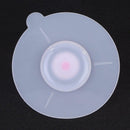 Silicone Cup Cover Small Bean Sprout Heat Resistant Cups Lid (Rose Red) A