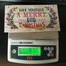 5X(Have Yourself a Merry Little Christmas Holly  Wood Plank Design Hanging Z1S9)