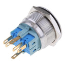 25mm Waterproof Stainless Steel 12V LED Momentary Push Button Switch Green