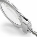LED Large Lens Lighted Lamp Top Desk 2x 5x Magnifier Magnifying Glass With EMC