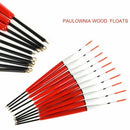Leo 10Pcs/Lot Paulownia Wood Float Wood Fishing Floats Vertical Buoy Hairta