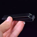2x black manicure nail clippers pedicure set travel kit stainless steel cutterME