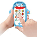 Infants Shark Music Phone Toys Lights Music Play and Learn 6+ Months blue