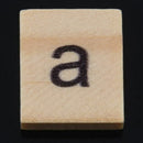 100pcs Wooden Scrabble Tiles Craft Jewellery Making Complete Set (Lower cas
