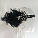 1 Piece 1920s Flapper Headband Ladies Fancy Dress Accessory 20s   Black