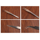 2Pcs Stainless Steel Nail Art Tweezer Tool Gems Eyelash Nail Art Picking Tools