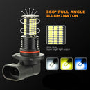 2Pcs 9006 LED Fog Light Bulbs DRL 3200 Lumens Super Bright 84-SMD 12V 24V 9