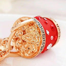 2 Pcs New Creative China Style Lucky Ingot Key Chains Classic Crystal Cornu Y4E2