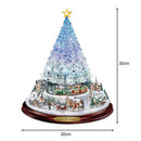 Christmas Tree Glass Showcase Waterproof Wall Crystal Window Stickers (A)