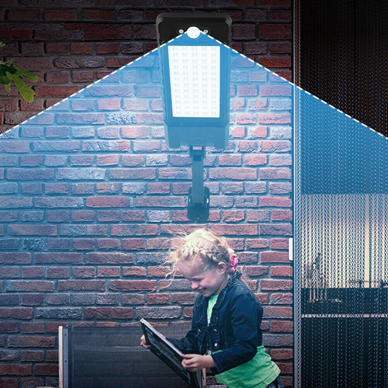 Solar Light PIR Motion Sensor IP65 Outdoor Yard Wall Dimmable Lamp (60LED)