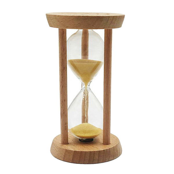 10 Minutes Wooden Frame Sand Timer with Yellow Sand Hourglass Home Decor