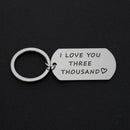 Fathers Day Keychain I love you Three Thousand Key Chain Stainless Steel G ME