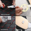 Universal Black PU Leather Car Back Seat Cover Rear Sit Durable Mat White Seam