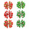 6Pcs Girl Christmas Holiday Gift Snowflake Ribbon Hair Bows Clip Girl HairpiN`US