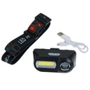 Mini COB LED headlight headlamp flashlight USB rechargeable torch night liME