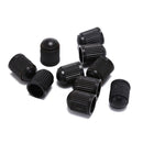 50pcs black plastic dust valve caps bike car wheel tyre air valve stem caps FT