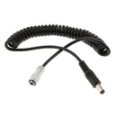 DC2.5 to Weipu SF610 2Pin Plug Power Supply Coiled Cable for Blackmagic Pocket