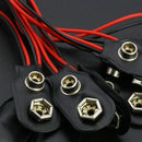 10Pcs 9V 9 VOLT SNAP ON BATTERY CLIP CONNECTOR I-TYPE