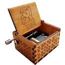 Classic Santa Claus Wooden Hand Crank Music Box Art Table Decor Collection Delux
