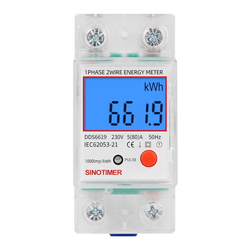Din Rail Single Phase LCD Digital Power Consumption Energy Electric Meter