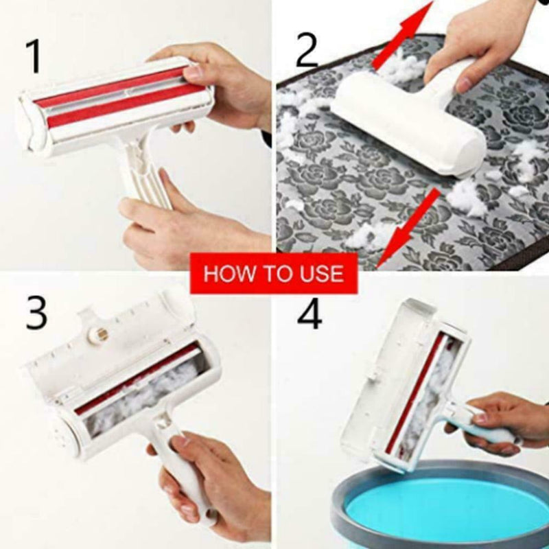 Pet Hair Remover Sofa Clothes Lint Cleaning Brush Reusable Cat Fur-Roller D F7T0