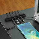 Cable Clips Holder Silicone Desk Cable Winder Clips Organizer Cord Management *1