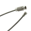 10pcs Stainless Steel Screw Locking Wire Keychain Cable Key Rings Outdoor A