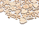 Hanging Ornament Scrapbooking Craft Wooden DIY Plant Flower Shape Handm Hn