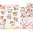 45pcs/box Strawberry Head Girl Stationery Stickers DIY Diary Album Gift LabelsBX