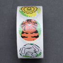 Paper Animal Pattern Gift Stickers Personalised Home, Store,500 Pcs/Roll La O3B9