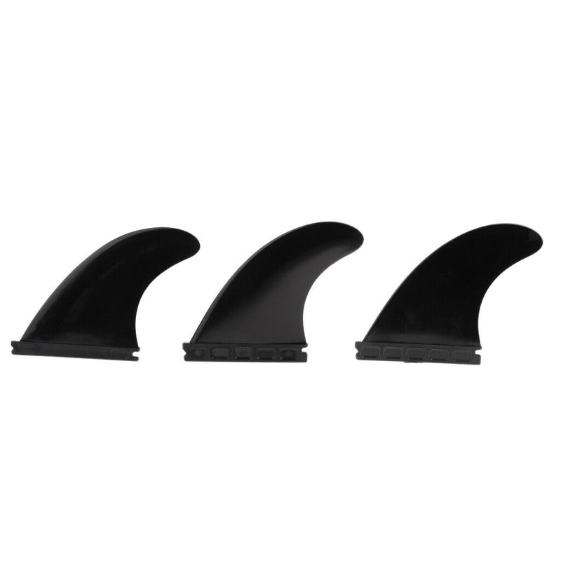 3pcs/Set Longboard Surfboard Surfing Fins Thruster for FCS/Future Base Black