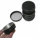 12Pcs 1Oz Black Aluminum Tin Jars Round Screw Lid Containers Empty Metal St