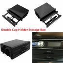 1x Double Din Radio Pocket Drink-Cup Holder +Storage Box for Universal Car truck