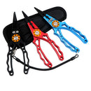 Multipurpose Fishing Pliers with Lanyard Hook Remover Split Ring Tool Black