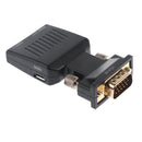 Male to Female M-F VGA HDMI Adapter Converter Audio Support 1080P For HDTV