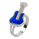 Women's Magic Guitar Shape Mood Change Color Ring Fashion Mood Ring Jewelry