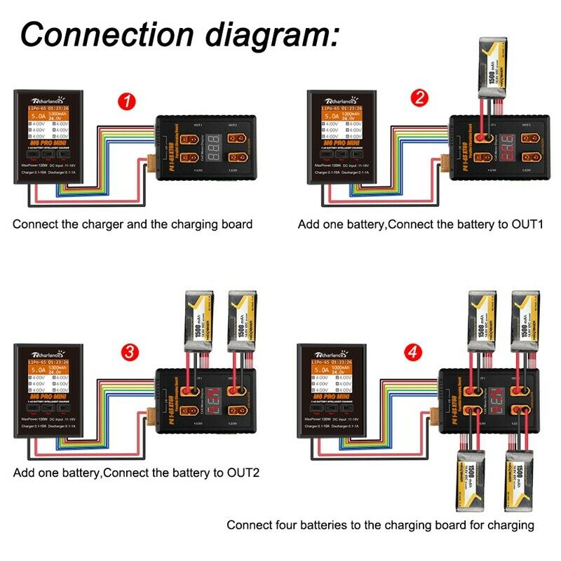 P4 1-6S Xt60 Parallel Charging Board D6E5