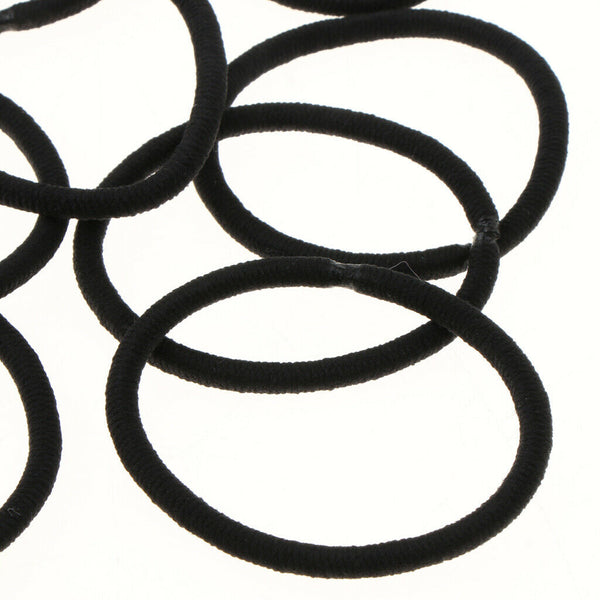 20 Pieces Assorted Black Elastic Rubber Band Rope for DIY Hair Accessories Hair