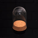 Pack of 5Pcs Mini Clear Glass Hemisphere Dome Cover Shade with Wooden Cork