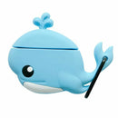 Cute Whale Pattern Soft Silicone Protective Case for Airpods 1/2 Charging Box