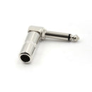 2pcs 1/4" 6.35mm 90 Degree Angle Male Mono Phone Plug Guitar Audio Connector Hn