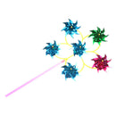 6 Wheel Colorful Plastic Sequins Windmill Whirligig Wind Spinner Yard Decor M&O