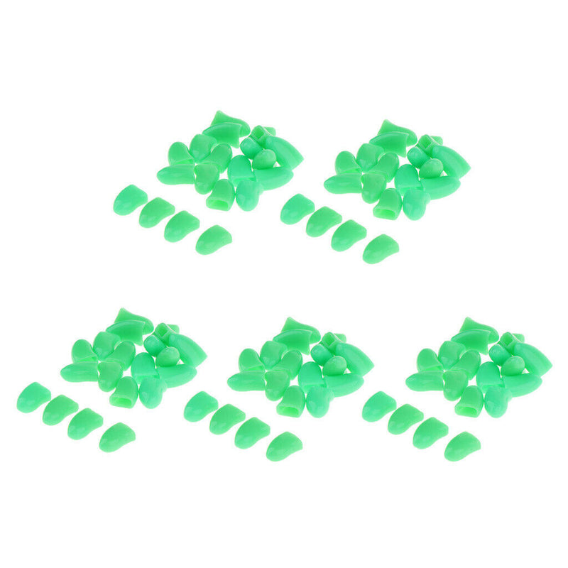 100Pcs Soft Nail Caps for Lovely Pet Dog and Cat Paw Control Green XL
