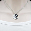 Yin Yang Pendant Necklace Chain Couple Friend Friendship Jewelry Gift 2PCS ME