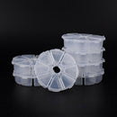 20 Sets 8 Compartments Round Storage Box Bead Organizer Display Containers, N7G9