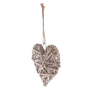 Natural Wicker Heart Wreath Country Wedding Christmas Party Hanging Decor
